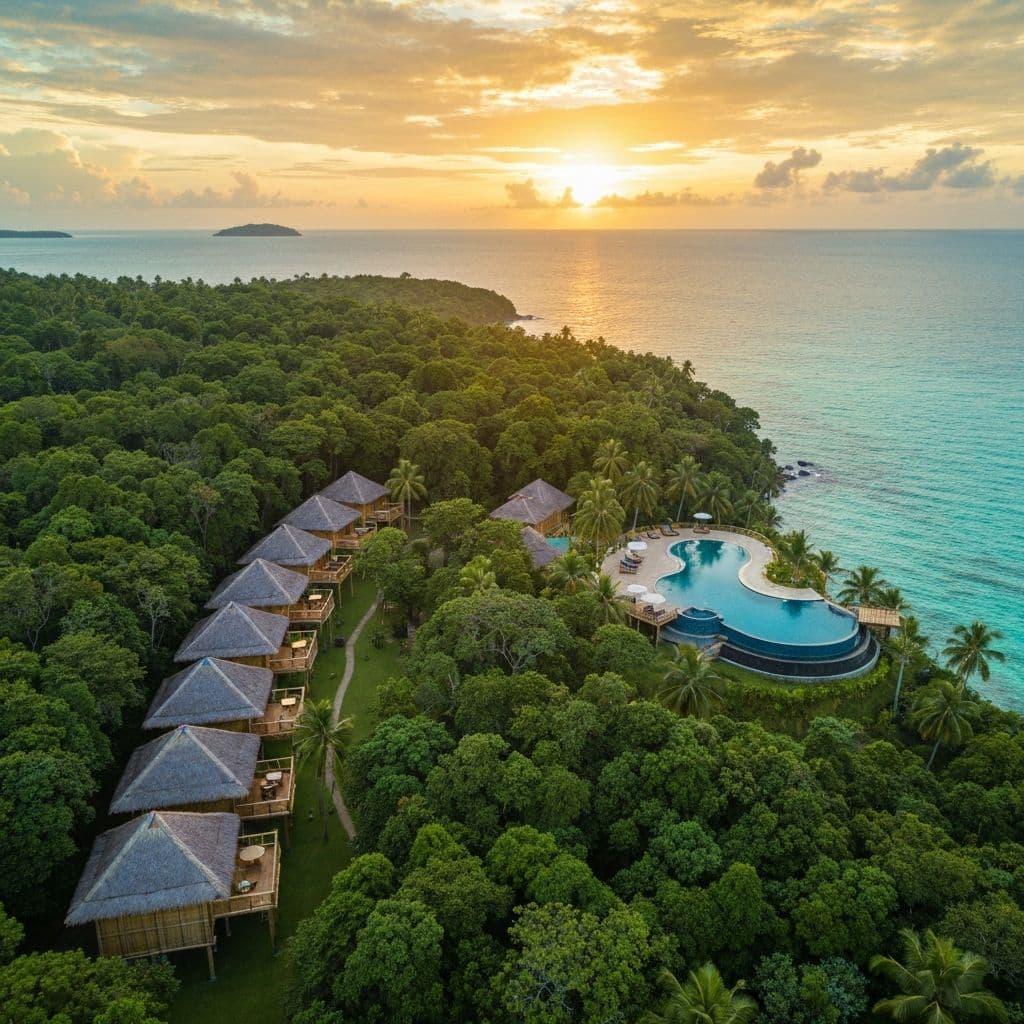 Sea Hills Resort Havelock aerial view