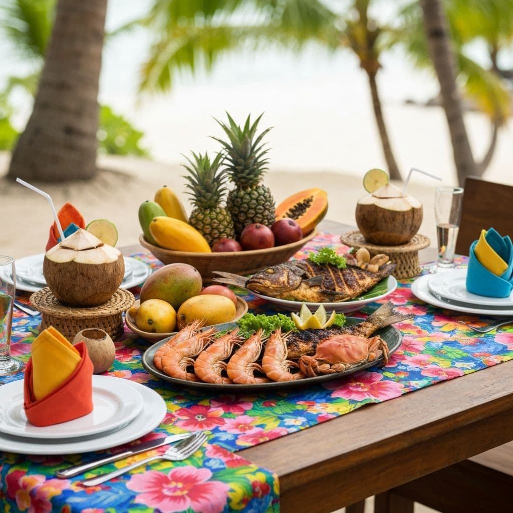 Fresh Andaman seafood spread